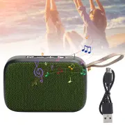 (Green) Speaker Subwoofer Stereo Portable USB Mini Speaker With