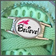 RunDisney Believe with Tinkerbell Stardust Shoelace Shoe Charm or Zipper Pull