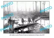 OLD LARGE PHOTO WWI ANZACS AIF ON THE WESTERN FRONT FRANCE 1917