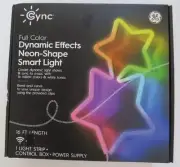 GE CYNC Dynamic Effects Smart LED Neon Shape Light Full Color 2.4GHz Wi-Fi 16 ft