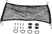CLISPEED 1 Set Car Cargo Net for Trunk Double Storage Organizer Easy Installation with Tools Secure Mesh Design for Suvs and Trucks Optimizes Space and Keeps Belongings Tidy
