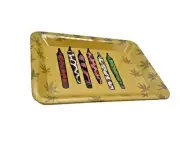 Yellow plate Decorative Remote Side Table Tray Decoration Snack Tray metal plate