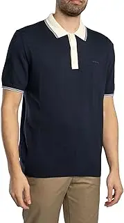 [GANT] Men's Modal Blend Polo Shirt, Evening Blue, XXL