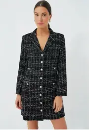 Tuckernuck Pomander Place Black Tweed Stacie Dress NWT Extra Large XL