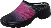[JEUROT] Women Walking Shoes Open Back Slip On Clogs Sneakers Mesh Knit Mule Loafer Shoes Breathable Memory Foam Wedge Slippers