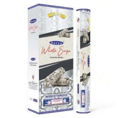 Satya Hexa Whitesage Incense Sticks Aroma Relaxation Fragrance 120 sticks