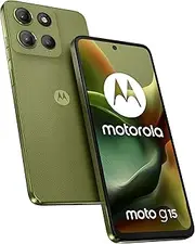 Motorola G15 Dual SIM 4G | (8+16) RAM Boost | 256GB Storage | 50MP AI Camera | 6.72" FHD+ Display | 5200mAh Battery | Android 15 (Iguana Green)