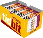 Ukrainian Roshen TidBit Milk Chocolate Candy Bar Nougat Caramel Peanut 50gx24pcs