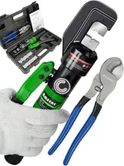 Hydraulic Cable Lug Crimper 8 US TON 12 AWG to 00 (2/0) Electrical Terminal Cabl