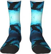 [EdWal] Soft Hammerhead Sharks print Moisture Wicking Socks Sports Socks for Men and Women Warm thermal Boot Hiking Socks