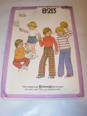 UNISEX TODDLER UNCUT SIMPLICITY 8213 Sewing Pattern SHORTS PANTS TOP SIZE 1/2
