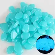500 Pcs Glowing Rocks, Glow in The Dark Rocks for Outdoor Decor Garden Lawn Yard, Aquarium,Indoor Outdoor Decor for Garden Walkway Fish Tank Aquarium Vase Filler (Color : Blue 1)