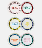 [Bitossi] Bitossi Set of 6 porcelain pizza plates