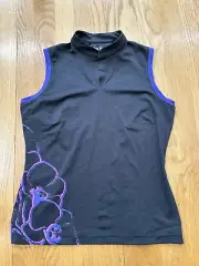 NWT ADIDAS CLIMACOOL GOLF Polo Sleeveless Black Womens Size Medium