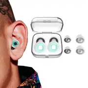 Ear Plugs Reusable Soft Comfortable Earplugs for Noise Reduction Sleeping Travel Work Studying-Blue