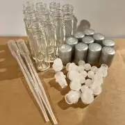 10ml / .35 oz Clear Glass Roller Ball Bottle-With Cap-Set of 10. FREE Shipping.