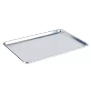 12-Pack Full Size 19 Gauge Aluminum Bun Pan / Sheet Pan - Wire in Rim, 18" x 26"