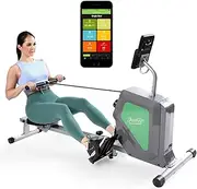 ShareVgo Smart Home Rowing Machine Bluetooth Compact Foldable Magnetic Rower with Fitness APP, Max Weight 285lbs Ergometer - SRM2000