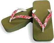 Hajime(一歩) [One Step] [Hajime] Geta Geta Clogs, Soft and Water Resistant, Made of Sponge, 10.6 inches (27 cm), GR/Rose x Red, Rose x Red (Rose x Red/27), Rose × Red, 27.0 cm