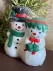 Vintage 80s 90s MR. & MRS. SNOWMAN CANDLE Christmas Decor ~ Unopened Kmart READ