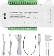 Stair Light Bar Controller 16 Steps Staircase Pir Sensor Tread Controller Decorative Ambient Lighting Lighting Control 148 * 88