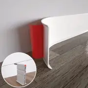 COUKIU Flexible Baseboard Molding Trim 4 Inch x 20 Feet Self-Adhesive Vinyl W...