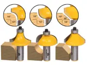 1/2" 3 Bit Edge Forming Router Bit Set - 1/2" Shank - Yonico 13312