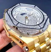 Invicta Men's Reserve New 38945 Carbon Hawk 4.28ctw Pave Diamond Automatic Watch