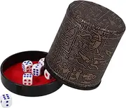 Gogogmee Sturdy Dice Cup with Dices Ktv Dice Cup Game Dice Holder Dice Rolling Cup for Nightlife Outdoor Activities