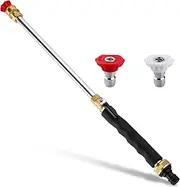 Garden Hose Power Washer, 2025 Upgraded Jet Nozzle, 2 High-Pressure Nozzles, Quick Connectors (Black)