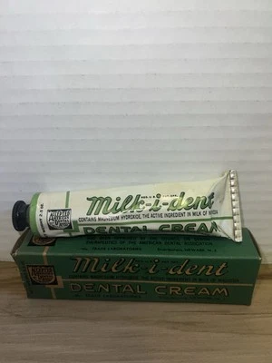 WWII Milkident Dental Cream NOS Sealed Magnesium Hydroxide Trade Laboratories