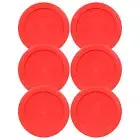 Pyrex 7200-PC 5" Storage Lid Cover 2 Cup Red Round 6 Pack for Glass Bowl New