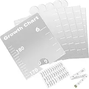 Growth Chart Mirror Stickers, Mirror Height Ruler, Adhesive Growth Chart Mirror, Easy to Install Puzzle Growth Chart Mirror for Home Nursery
