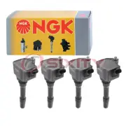 4 pc NGK Ignition Coils for 2018-2019 BMW 530e 2.0L L4 Spark Plug Wire Boot jj