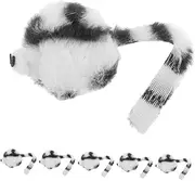 Abaodam 6pcs Plush Cat Mouse Toy for Kitten Teething and Self-Playing Cute Mice Toy Filled with Catnip Kitten Plaything Stuffed Mice Cat Chewing Toy