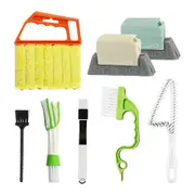 Hand-held Groove Gap Cleaning Tools 8Pcs Groove Gap Cleaning Tools Kit Hand-held Window Door Track Cleaning Brush