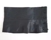 ️ Authentic ANN DEMEULEMEESTER Black LEATHER WIDE Waist Belt 40 Waist-32"