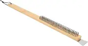 Oven Cleaning Brush - Pizza Stone Brush Scraper Brush with Wooden Handle for Pizza Stone Scraper Scraper Scratch Resistant Heat Resistant Scraper Tool for Cleaning