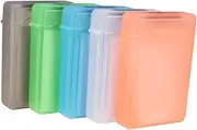 SHINEOFI 5Pcs Hard Drive Case Durable Plastic Protector for Hard Disk Storage Mixed Colors Easy Portable Digital Accessories Organizer