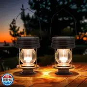 Solar Lanterns Outdoor Waterproof - 8.3" Bright Large Solar Hanging Lights -