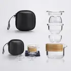 portable tea set glass tea pot filter net tea cup clear portable tea bag China