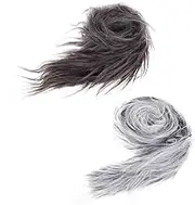 Luxshiny Plush Faux Fur Strips for Fox Mask 2pcs Fabric Strips 59 Inch Fluffy Patches for Gnome Decor Craft Fur