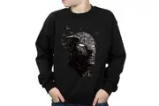 Black Panther Boys Crouch Cotton Sweatshirt (Black) - UTBI437