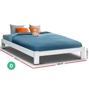 Artiss Bed Frame Double Size Wooden Oak SOFIE