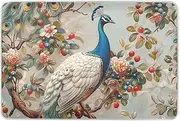 Art Oil Painting Peacock Olive Potty Training Pad Highly Absorbent Bed Wetting Pads Cute Cool Toddler Bedding Products for Kids Bedwetting , 52" L x 34" W impermeables para cama