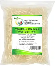 1000 Size 00 Pullulan Empty Clear Veggie Caps Vegetable Vegetarian Vegan Capsules