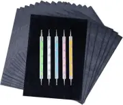 200 Sheets Carbon Paper Black Graphite Paper Transfer Tracing Paper and 5.