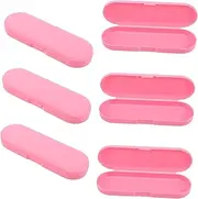 GANAZONO 6pcs Portable Plastic Boxes: Storage Case with Lid for Tongue Scraper and Small Tools - Travel-friendly Organizer for Daily Essentials