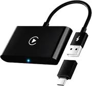 Wireless Carplay Adapter,Wireless Apple Carplay Dongle Adapter,Car Apple Carplay Bluetooth Adapter,Plug & Play 5GHz WiFi Online Update,Low Latency,Easy to Install,Support Newest iOS 16