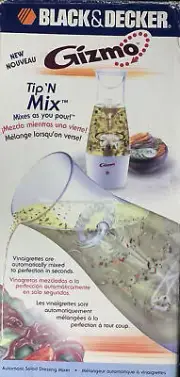 Black & Decker Gizmo Tip N Mix Automatic Salad Dressing Mixer Power Boost Button